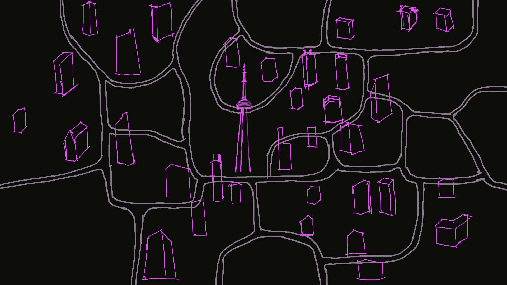 Early sketch of the city layout